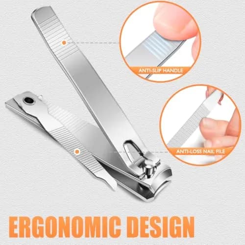 DRMODE Finger Nail Clippers Adult, 8 Pack for Men Women | Sharp Stainless Steel Nail Cutter Set thumbnail 6