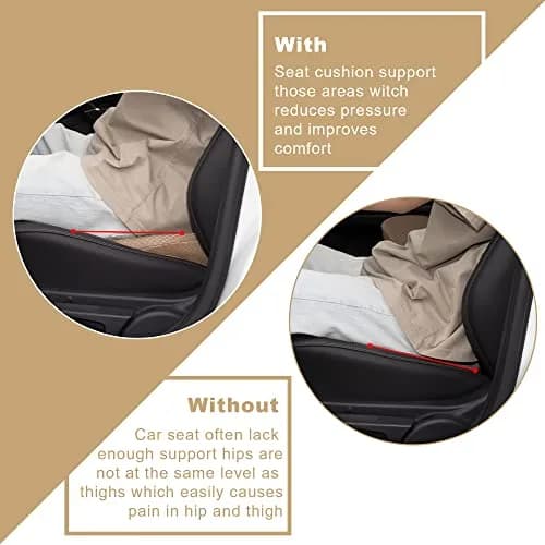 Livtribe Ergonomic Car Seat Cushion with Lumbar Support & 3.5-inch Rise | 44cm (17.3")L x 27cm (10.5")W x 9cm (3.5")H thumbnail 3