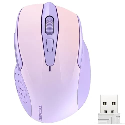 TECKNET Wireless Mouse M003, Gradient Lavender, 2.4G Ergonomic Computer Mouse with 2600 DPI | Right-Handed Use thumbnail 1