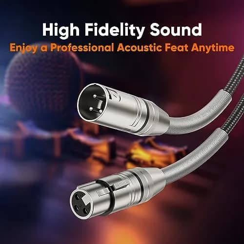 CableCreation XLR Microphone Cable Nylon Braided 15ft | Heavy Duty Balanced Microphone Cord thumbnail 6