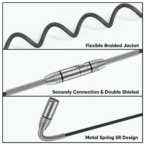 CableCreation XLR Microphone Cable Nylon Braided 15ft | Heavy Duty Balanced Microphone Cord thumbnail 2