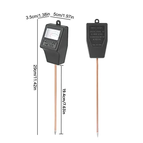 Hathdia Soil Moisture Meter Long Probe Plant Hygrometer Moisture Sensor 31cm (12.6 inch) | No Battery Needed for Garden Farm Lawn thumbnail 6