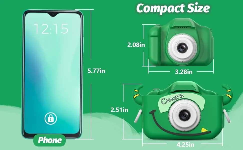 Goopow Kids Digital Camera with Cartoon Cover & 32GB SD Card | Educational Toy for Ages 3-8 - view 2
