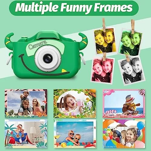 Goopow Kids Digital Camera with Cartoon Cover | 1080p HD Video & 12MP Photos thumbnail 6