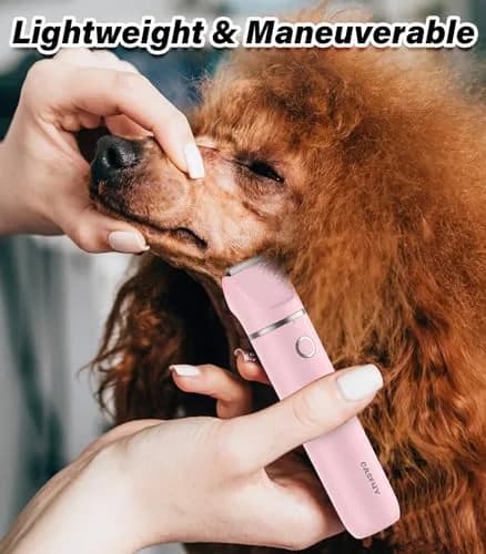 Casfuy Cordless Dog Paw Trimmer - Low Noise Small Dog Clippers with Double Blades USB Rechargeable for Pets (≤120 chars) thumbnail 5