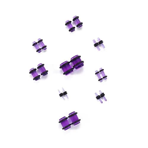 Memsion Ear Stretching Kit 54 Pieces 14G-00G | Acrylic Gauges & Tapers for Healthy Ear Expansion thumbnail 4