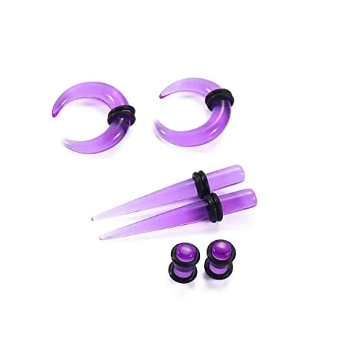 Memsion Ear Stretching Kit 54 Pieces 14G-00G | Acrylic Gauges & Tapers for Healthy Ear Expansion thumbnail 5