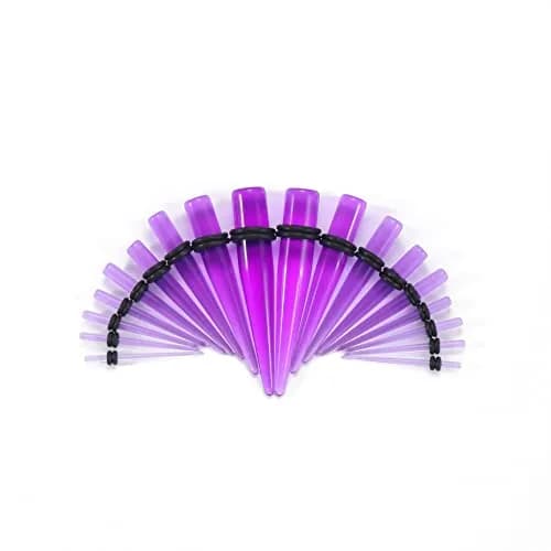 Memsion Ear Stretching Kit 54 Pieces 14G-00G | Acrylic Gauges & Tapers for Healthy Ear Expansion thumbnail 3