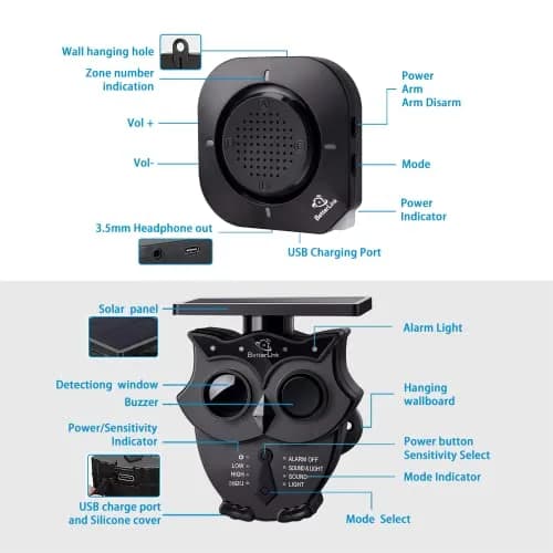 BetterLink Long Range Solar Wireless Driveway Alarm System 1R3S | 1/2 Mile Range, IP65 Weatherproof, 120dB Alert thumbnail 8