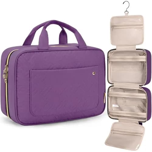 BAGSMART Water-Resistant Toiletry Bag with Hanging Hook | Compact Travel Organizer for Accessories & Full-Size Containers thumbnail 1
