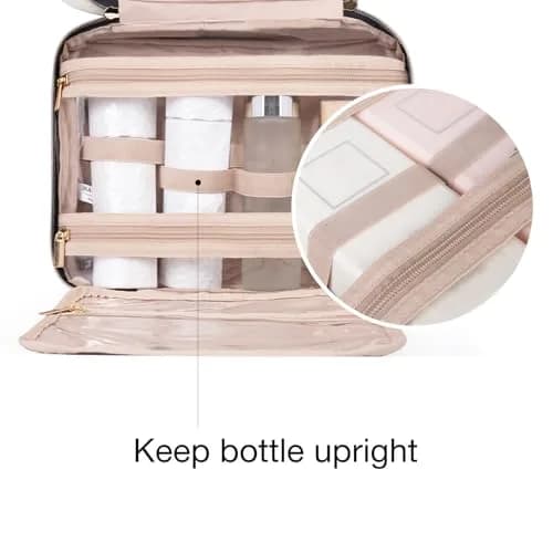 BAGSMART Water-Resistant Toiletry Bag with Hanging Hook | Compact Travel Organizer for Accessories & Full-Size Containers thumbnail 3