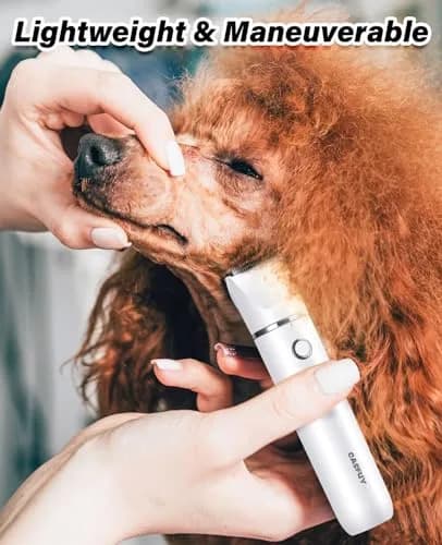 Casfuy Cordless Dog Paw Trimmer - Low Noise Small Dog Clippers with Double Blades USB Rechargeable for Dogs Cats and Small Pets thumbnail 5