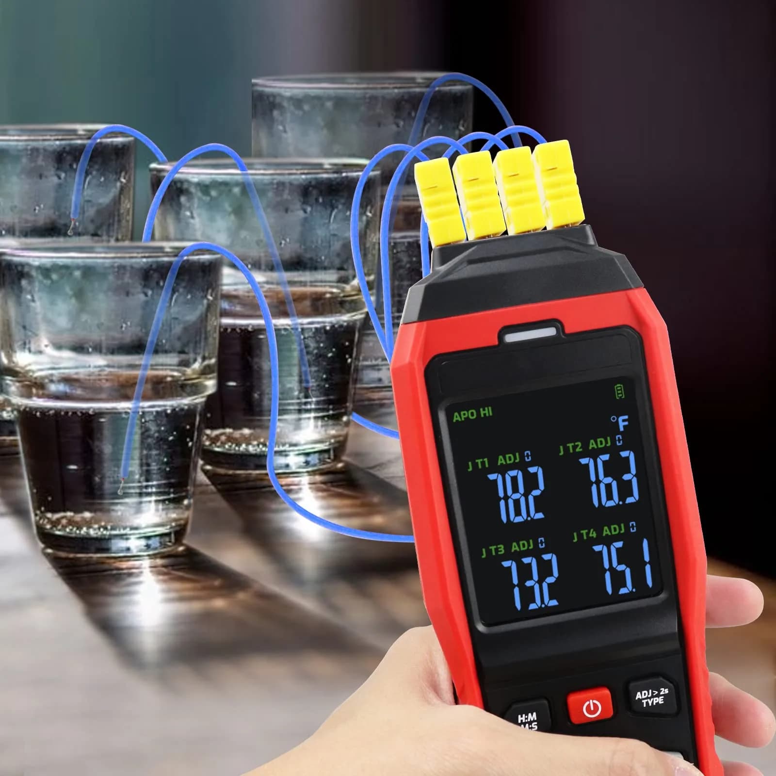 DANOPLUS 4-Channel Thermocouple Thermometer Data Logger -200~1372°C (2501°F) | Programmable Recording & Alarms - view 6