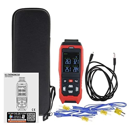 DANOPLUS 4-Channel Thermocouple Thermometer Data Logger -200~1372°C (2501°F) | Programmable Recording & Alarms thumbnail 8