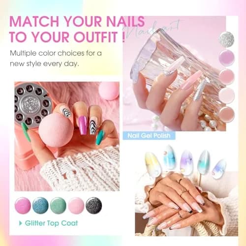ROSALIND Gel Nail Polish Set 100PCS with 8 Base & Top Coats | 92 Colors, Long-Lasting, Safe for All Seasons thumbnail 5