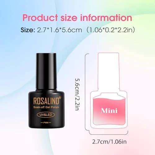 ROSALIND Gel Nail Polish Set 100PCS with 8 Base & Top Coats | 92 Colors, Long-Lasting, Safe for All Seasons thumbnail 9
