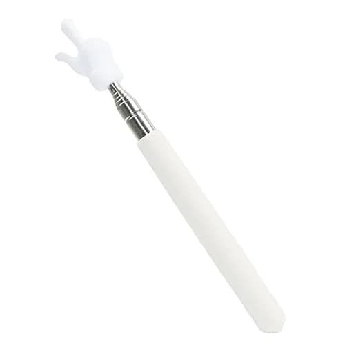 DAITET Fingers Telescopic Teachers Pointer, 21.65 Inch, Stainless Steel, White | Classroom Teaching Aid for Education thumbnail 1