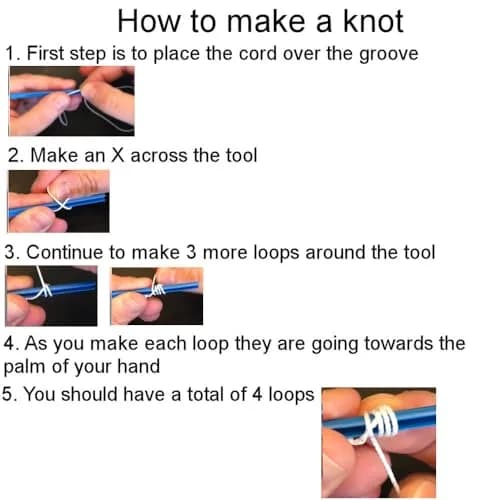 Valchemist Two Sided Rosary Cord Knotting Tool for #36, #7 & #9 Twines | Blue thumbnail 3