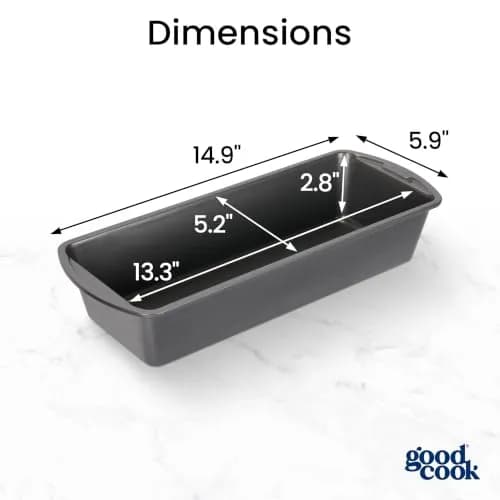 GoodCook Extra-Large Nonstick Loaf Pan 33cm x 12.7cm (13" x 5") | Heavy-Duty Steel Bakeware for Breads, Cakes & Meatloaf thumbnail 2