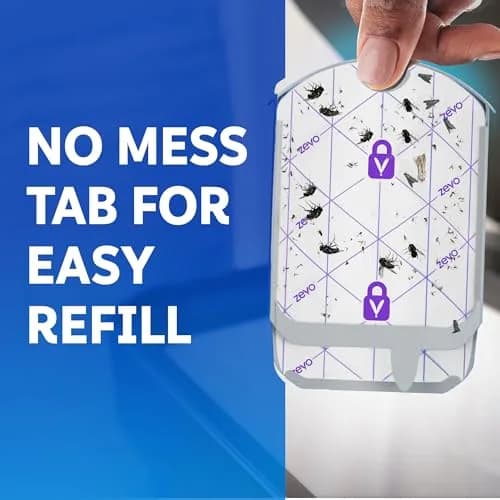 ZEVO Flying Insect Trap Refill Cartridges 4 Count | Odorless & Mess-Free Trap+Lock Technology for Fruit Flies & Gnats thumbnail 8