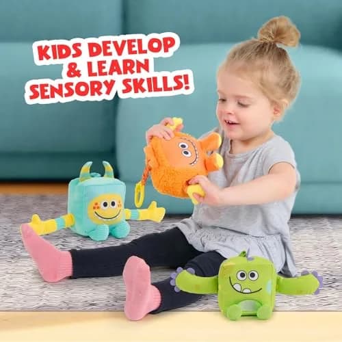 WowWee Super Simple Sensory Plush Monsters Hugo (Green) | 5+ Sensory Features for Early Development thumbnail 2