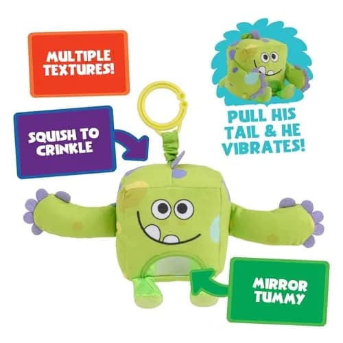 WowWee Super Simple Sensory Plush Monsters Hugo (Green) | 5+ Sensory Features for Early Development thumbnail 3