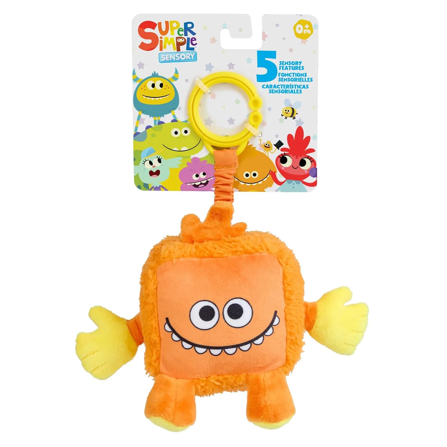 WowWee Super Simple Sensory Plush Monsters Dewey (Orange) | 5+ Sensory Features for Ages 0+