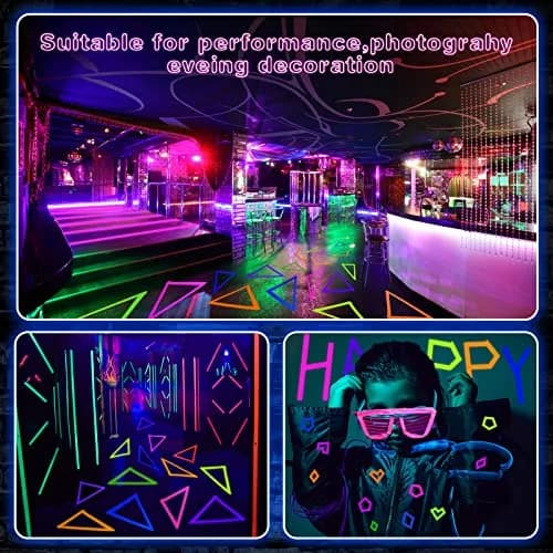Whaline Neon Gaffer Cloth Tape 0.6 inch | UV Fluorescent Rainbow Colors for UV Party (35 ft) thumbnail 6