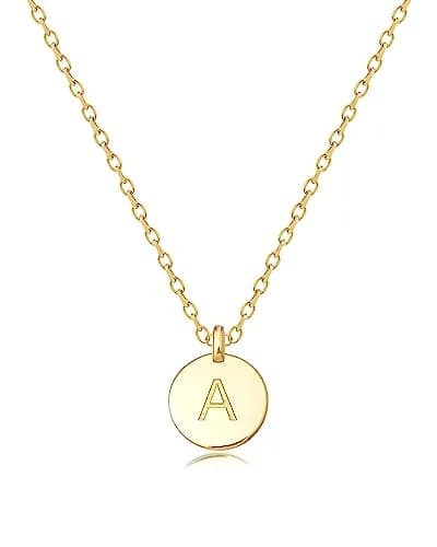MIDDLUX Gold Letter Necklace 16 + 2" | Personalized Initial Jewelry for Women thumbnail 1