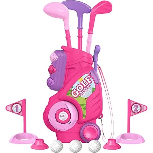 Liberry Toddler Golf Clubs Set Toy Pink | Educational Sports Toy for Kids Aged 1-4 thumbnail 1