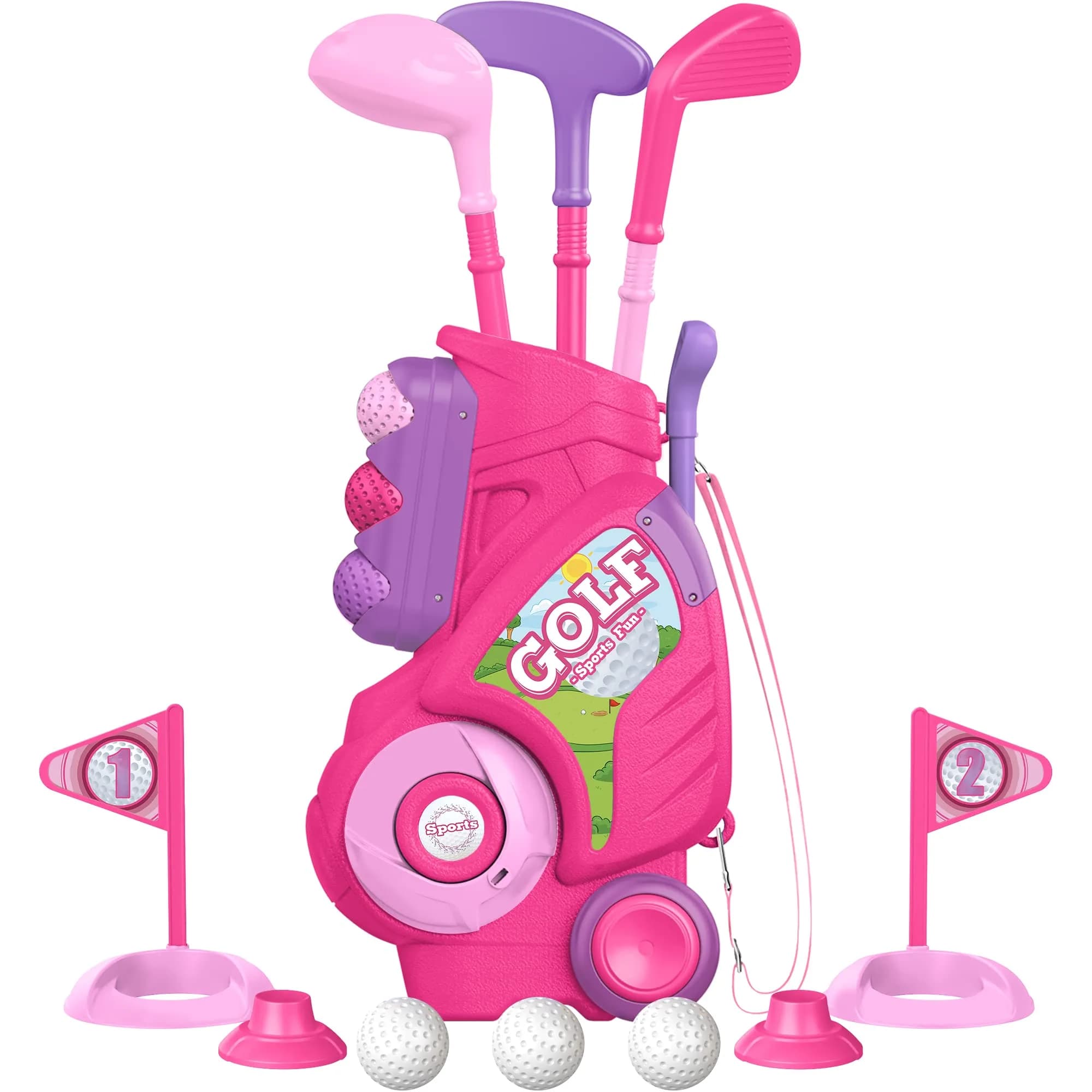 Liberry Toddler Golf Clubs Set Toy Pink | Educational Sports Toy for Kids Aged 1-4 - main product image