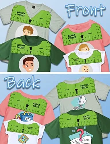 Vowlove T-Shirt Placement Guide for Cricut Heat Press and Vinyl Transfers | Reusable PVC Ruler for Shirt Making thumbnail 3