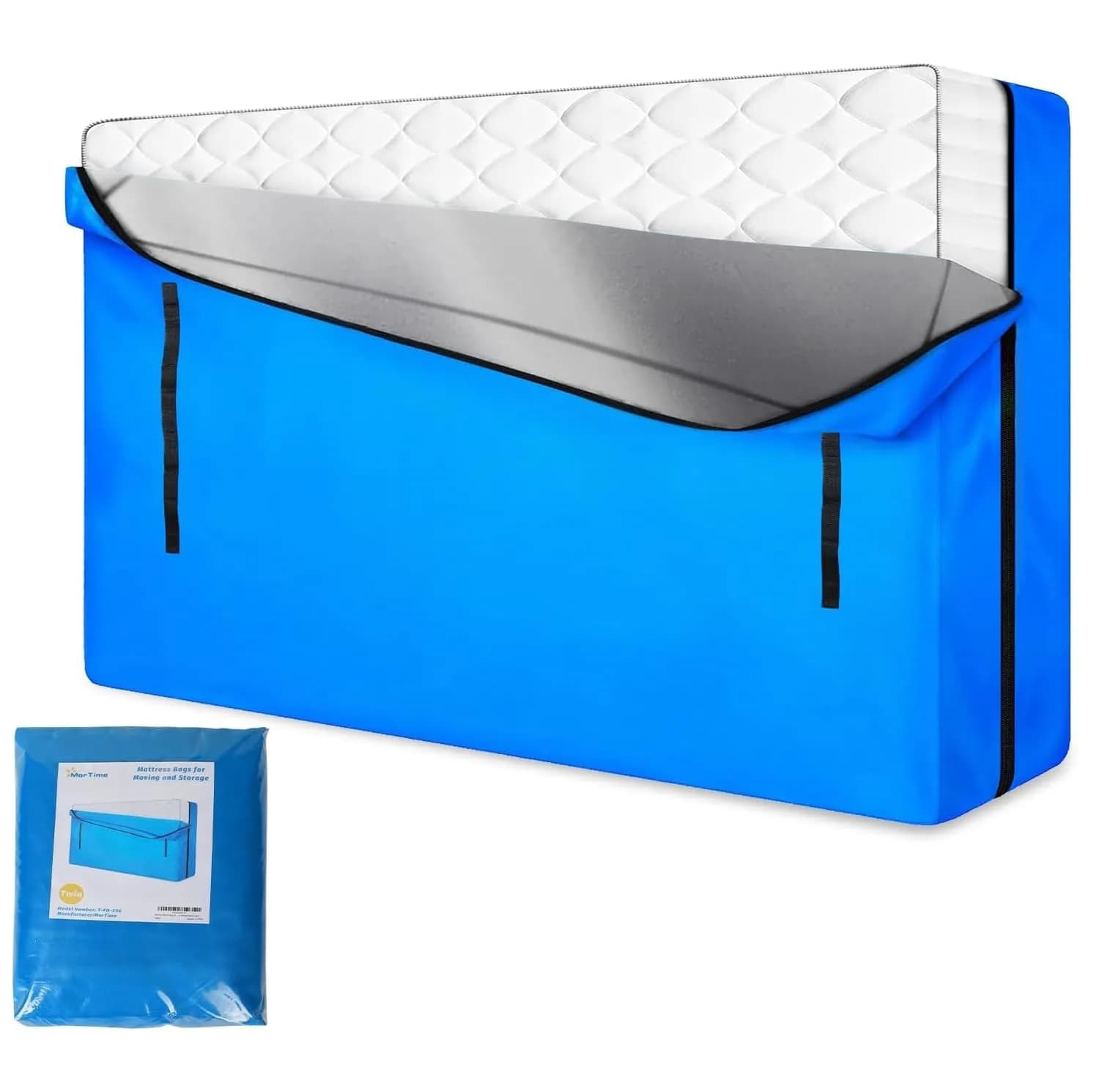 MorTime Twin Mattress Moving Bag with 8 Handles & Zipper | Heavy Duty Waterproof Storage Cover - main product image