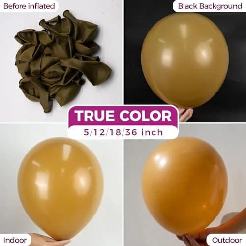 Bezente Brown Latex Party Balloons 100 Pack 12 inch | Assorted Colors Value Pack thumbnail 2
