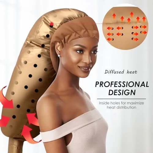 TEPENAR Hair Dryer Bonnet Attachment Extra Large Hood Adjustable for Natural Curly Hair | Fast Drying thumbnail 4