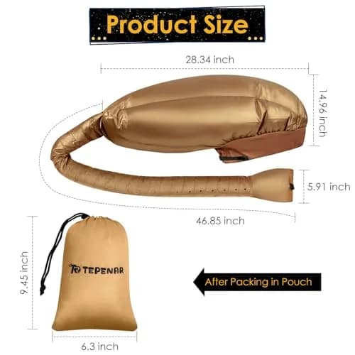 TEPENAR Hair Dryer Bonnet Attachment Extra Large Hood Adjustable for Natural Curly Hair | Fast Drying thumbnail 3
