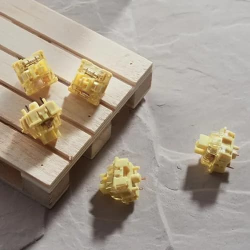Akko V3 Creamy Yellow Pro Keyboard Switches (45pcs) | Linear 5-Pin 50gf Dustproof Stem thumbnail 6