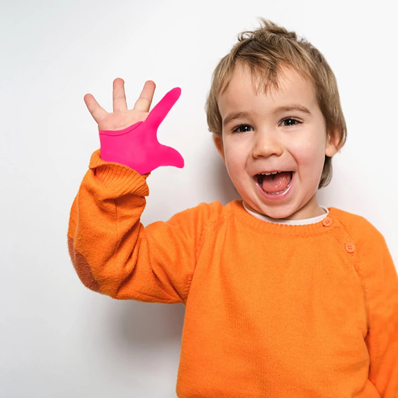 Yxmeiguo Anti Thumb Sucking Guard Gloves for Kids Ages 5-12 | Breathable Polyester Fabric - view 6
