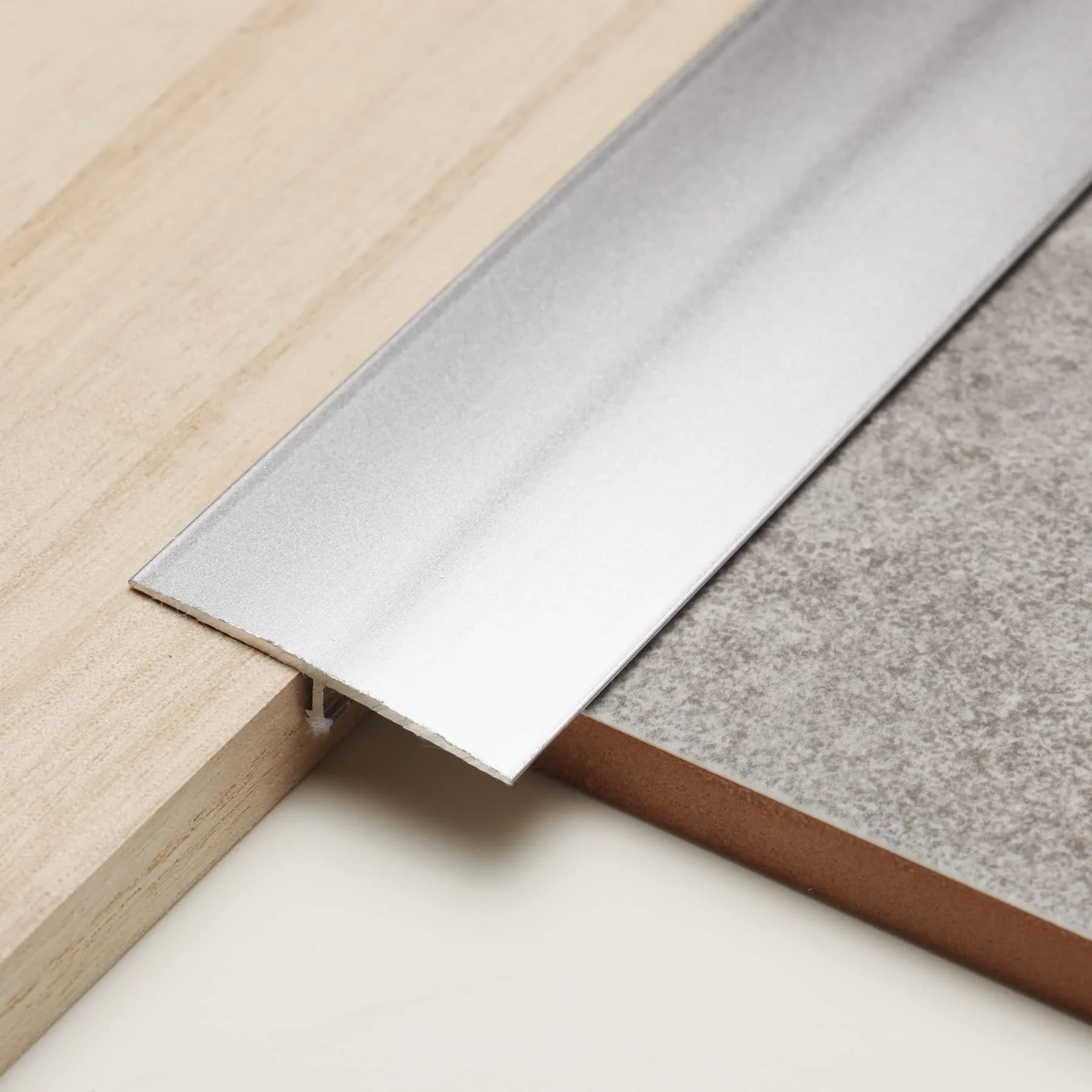 Trimold Aluminum T Molding Floor Transition Strip 2.9Ft Matte Silver | Seamless Floor Gap Bridging - main product image