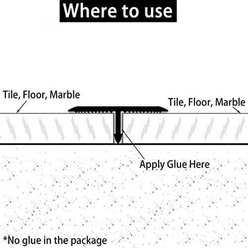 Trimold Aluminum T Molding Floor Transition Strip 2.9Ft Matte Silver | Seamless Floor Gap Bridging thumbnail 5