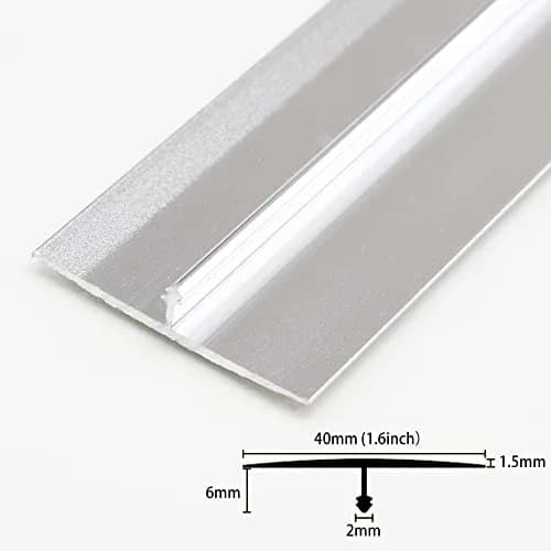Trimold Aluminum T Molding Floor Transition Strip 2.9Ft Matte Silver | Seamless Floor Gap Bridging thumbnail 2