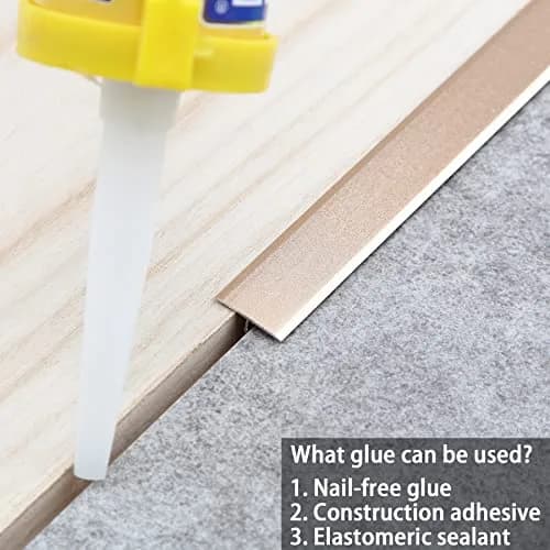 Trimold Aluminum T Molding Floor Transition Strip 2.9Ft Matte Gold | Seamless Floor Gap Bridging thumbnail 4