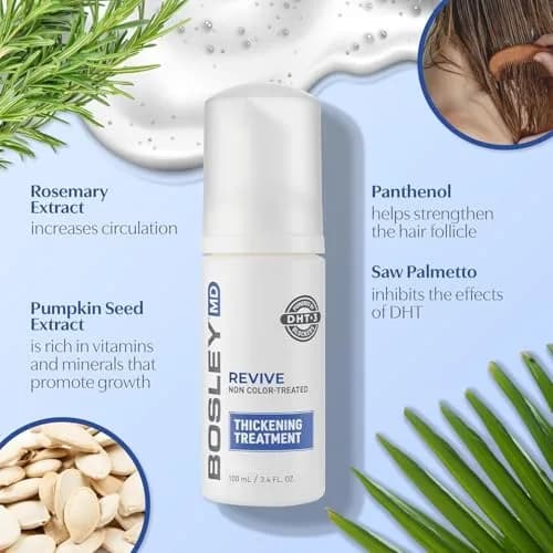 BosleyMD Revive Thickening Treatment for Thinning Hair 3.4 fl oz | DHT Blocker & Volumizer for Hair Loss thumbnail 5