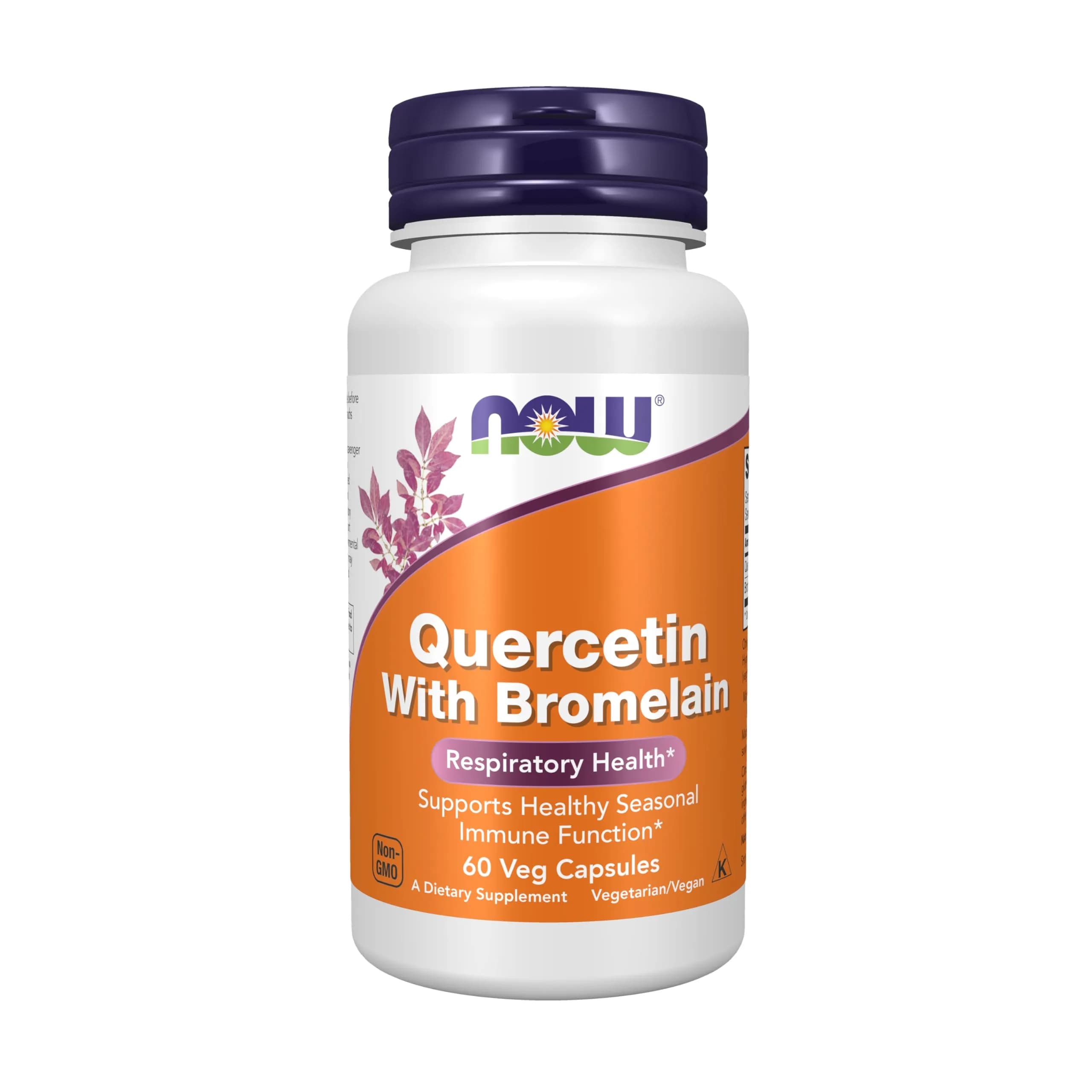 NOW Supplements Quercetin with Bromelain 60 Veg Capsules | Supports Healthy Seasonal Immune Function - main product image