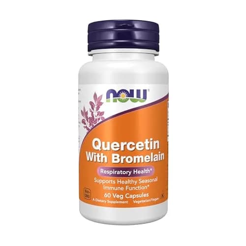 NOW Supplements Quercetin with Bromelain 60 Veg Capsules | Supports Healthy Seasonal Immune Function thumbnail 1
