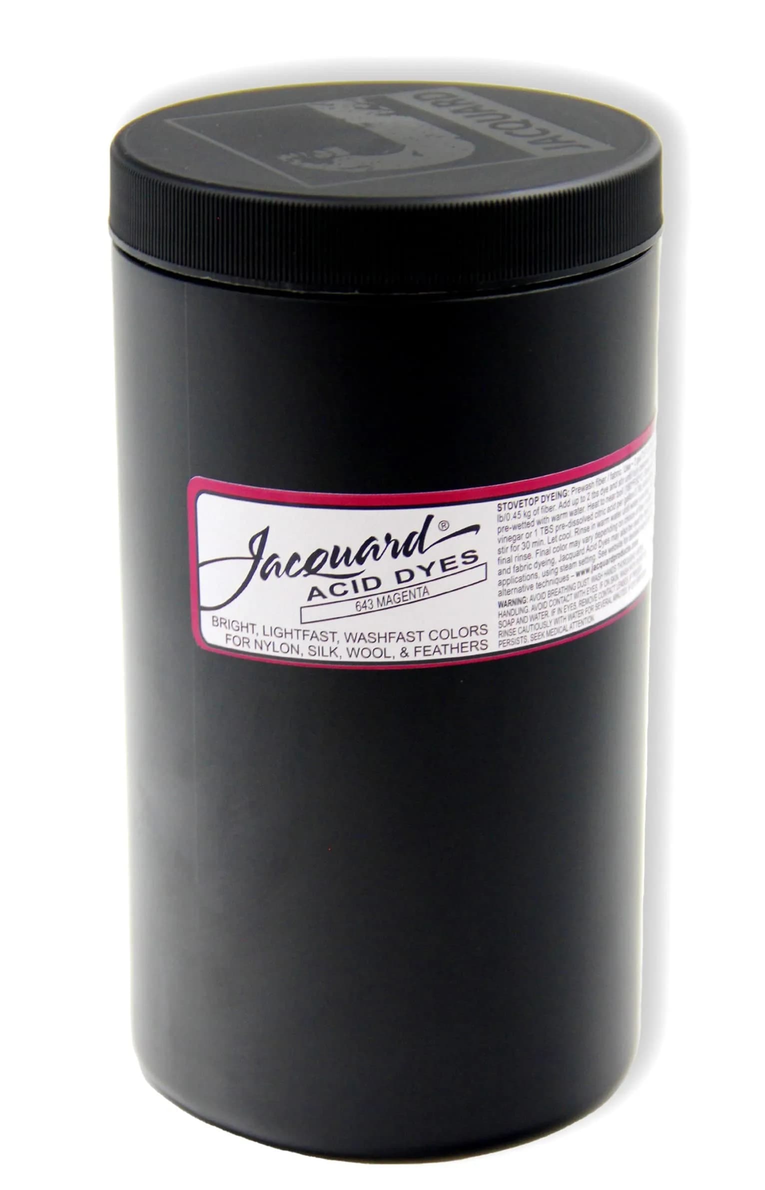 Jacquard Acid Dye 1lb Tub Magenta | Vibrant Protein Fiber Color for Wool, Silk & Nylon