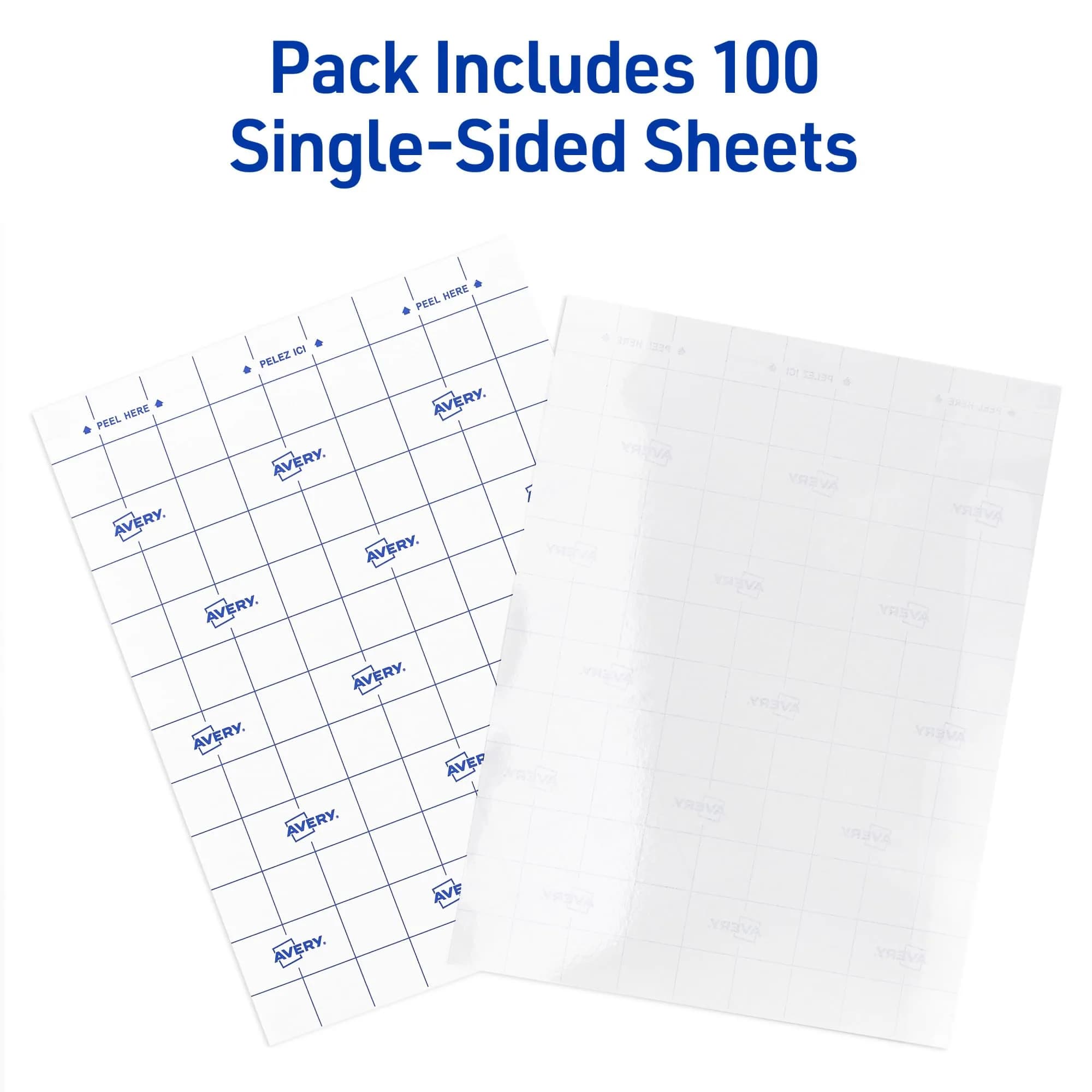 Avery Clear Laminating Sheets 9" x 12" Permanent Self-Adhesive 100 Sheets (2-Pack) | Acid-Free Archival Quality - view 2
