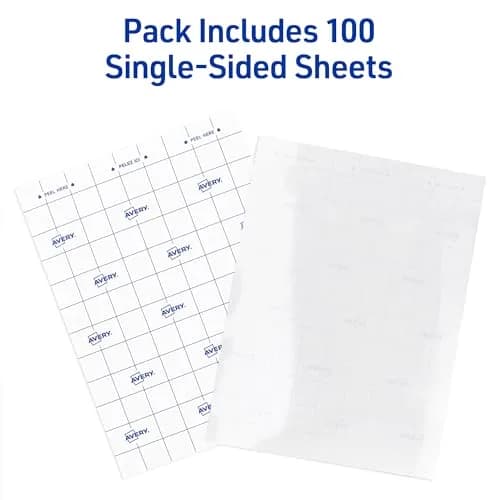 Avery Clear Laminating Sheets 9" x 12" Permanent Self-Adhesive 100 Sheets (2-Pack) | Acid-Free Archival Quality thumbnail 2