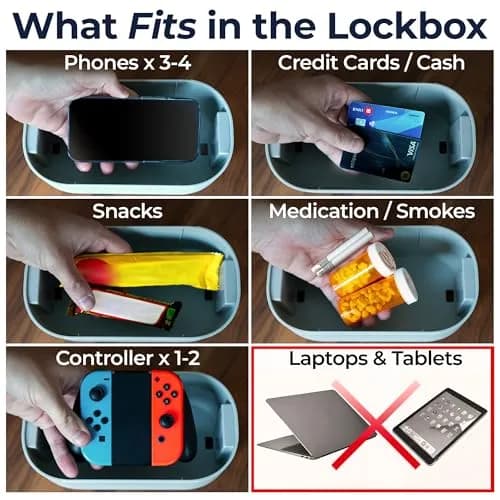 Mindsight Timed Lock Box | Unplug from Phones, Social Media & Snacks | 3 Modes | Easy to Use | Out of Sight ~ Out of Mind | Boost Your Mental Wellness thumbnail 3
