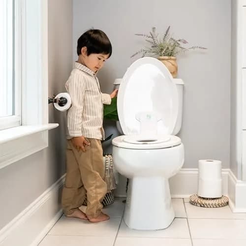 Ingenuity Flip & Sit Potty Seat White | Attaches to Adult Toilet Seat, 18 Months+ thumbnail 8